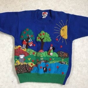 Handmade ladies 3D sweater top from Peru